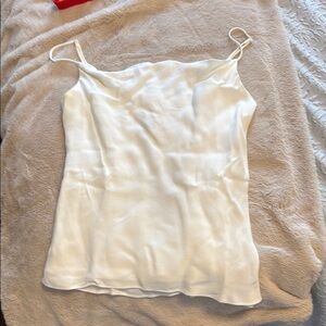 Aritzia White Fitted Sleeveless Camisole
